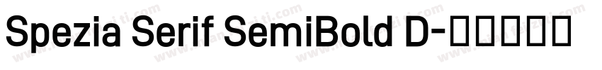 Spezia Serif SemiBold D字体转换